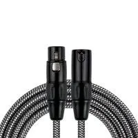 Kirlin MWC-270 1M BKA Шнур микрофонный XLR (female) ⇔ XLR (male), 1 метр, черный/серый