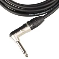 FORCE FGC-09/3L Шнур инструментальный Jack 1/4"(прямой) ⇔ Jack 1/4"(угловой), 3 метра