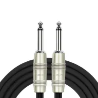 Kirlin IP-201PR 3M BK Шнур инструментальный JACK 1/4"(прямой) ⇔ JACK 1/4"(прямой), 3 метра, черный