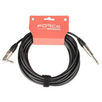 FORCE FGC-09/6L Шнур инструментальный Jack 1/4"(прямой) ⇔ Jack 1/4"(угловой), 6 метров