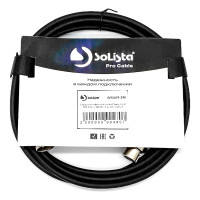 SOLISTA WX009-3M Шнур микрофонный/коммутационный  XLR (M) ⇔ XLR (F), 3 метра, чёрный