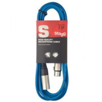 STAGG SMC3 CBL Шнур микрофонный XLR (female) <=> XLR (male), синий