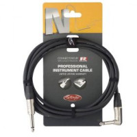 STAGG NGC3PLR Шнур инструментальный  Jack 1/4" <=> Jack 1/4"(угловой), REAN, 3 метра